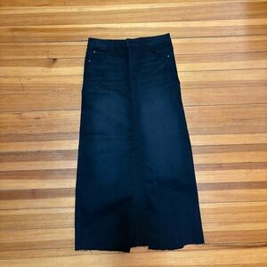 Oat maxi denim skirt
